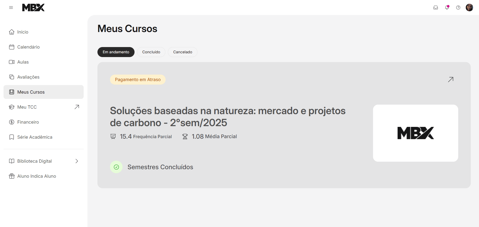 Imagem do projeto Sistema MBX Academy